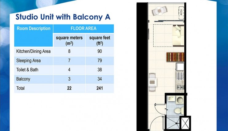 Photo 2 of BREEZE RESIDENCES  at Pasay City -  Studio with Balcony